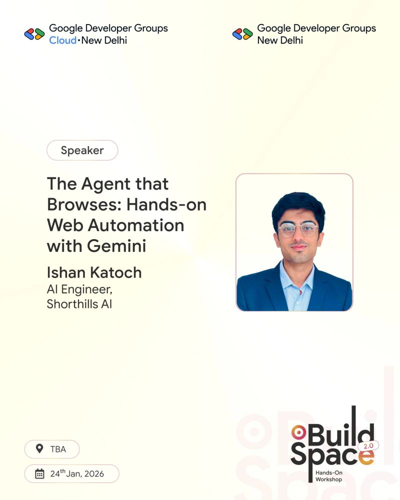 Guest Speaker at Google Developer Groups New Delhi