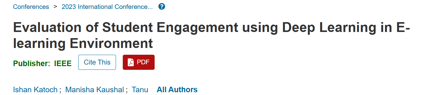 Student Engagement Research Paper